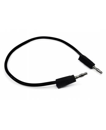 Connecting Lead, Black, 12" - Insulated, Stackable Plugs - Banana Plugs, 4mm plug ends - Eisco Labs