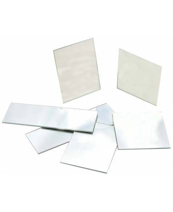 10 Pack Rectangular Plano Glass Mirror, 4" x 3" - 2.5mm Thick Approx. - Eisco Labs