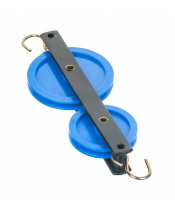 EISCO Plastic Pulley, Double in Tandem, 50mm and 38mm Dia.