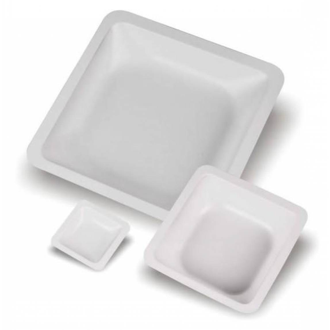 Small White Weigh Boats For Labs, 1.8" X 1.8" X 0.3", 50-Pack